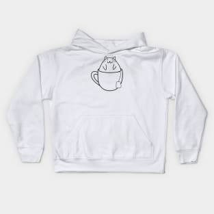 Cat in a Cup Kids Hoodie